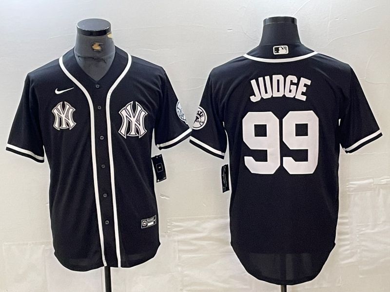 Men New York Yankees 99 Judge Black Second generation joint name Nike 2024 MLB Jersey style 2